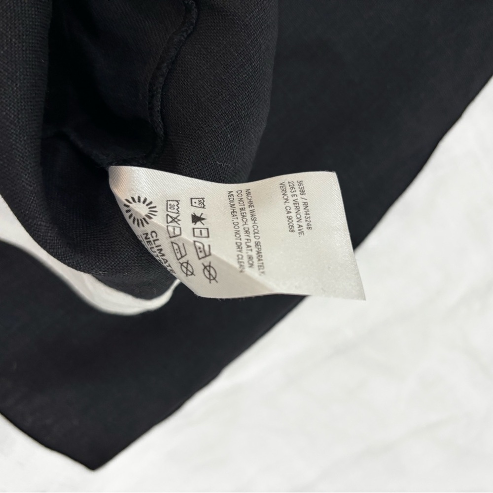 Reformation Robbie linen two piece tank skirt black white set size 8 - Picture 7 of 7